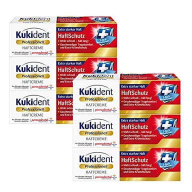 Kukident - Crema adesiva forte, 40 g, 6 confezioni