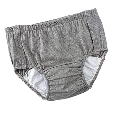 GNbow Mutande da Uomo per Incontinenza, Pannoloni Cotone Adulti per Incontinenza, Pantaloni a Prova di Perdite per Incontinenza Urinaria, Uomo Slip Riutilizzabili Lavabili