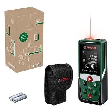 Bosch distanziometro laser UniversalDistance 40C (misura distanze fino a 40 m con precisione, connettività Bluetooth, funzioni di misurazione, in scatola di cartone E-Commerce)