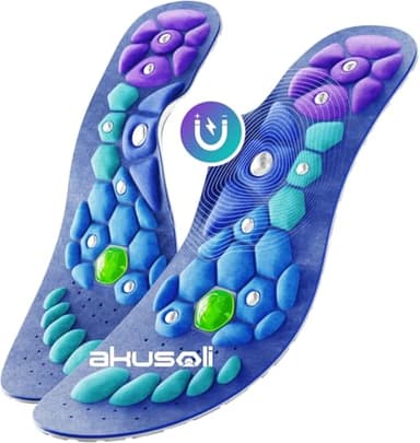 Akusoli Solette Scarpe | Solette Akusoli Originali, Plantare Ortopedico per Piede Piatto，Fascite Plantare,Dolore al Tallone, Piede Cavo, Ammortizzante, EU42-47, Confezione da 1 Paio