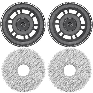 DianSung Panni mocio con supporto di Accessori per Dreame L10s Pro Ultra Heat, X40 Ultra, X40 Master, L40 Ultra, L20 Ultra Robot Aspirapolvere Piastre di Ricambio, Mocio Pad Pulizia del Pavimento