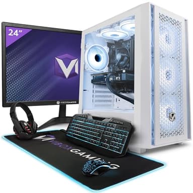 Vibox II-38 PC Gamer Completo • 24" Monitor • Intel Core i5 10400F 4,3 GHz • Nvidia RTX 3050 6 GB • 16 GB RAM • 1 TB NVMe M.2 SSD • Windows 11 • WiFi