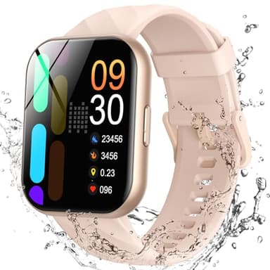 Parsonver Smartwatch Donna con 5ATM Impermeabilità per Nuoto, 1,8" HD Orologio Fitness con 100+ Sport, Frequenza Cardiaca, Sonno, Calorie, SpO2, Smart watch per iPhone Android, Oro Rosa, FF2