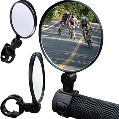 RETOO Specchietto per bicicletta, specchietto retrovisore universale HD girevole a 360 gradi per manubrio, 15-35mm, specchietto per bicicletta per e-bike, MTB, bici da strada, specchio con morsetto