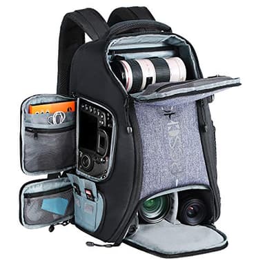 Beschoi Multifunzionale Zaino per Fotocamera Grande Zaino Fotografico Professionale Borsa Fotocamera Impermeabile Antiurto Scomparto per Laptop da 15,6 Pollici Treppiede Accessori