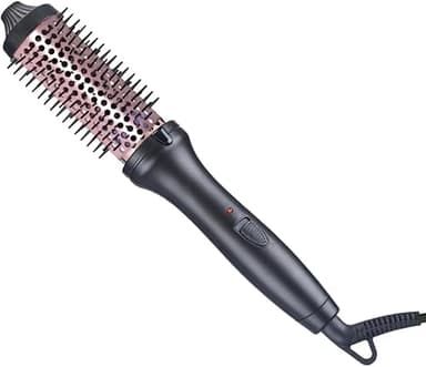 3 in 1 spazzola calda dello ione negativo per capelli, 38mm spazzola termica, doppia tensione riscaldata spazzola rotonda con 200 ° C, spazzola calda volumizzante spazzola di curling spazzola ceramica