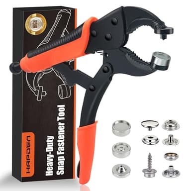 Pinza Per Bottoni Automatici A Pressione Include 40 Set Di Bottoni A Pressione Metallo Da 15 Mm Per Riparazione Di Coperture Di Barche, Tela, Cucito, Teloni