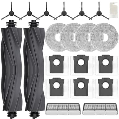 Accessori per Dreame L10s Pro Ultra Heat/L10s ultra Gen 2/ MOVA E30 Ultra, JKOISL 2 Spazzola Principale, 6 Sacchetto per Polvere, 4 Panni per Mocio, 6 Spazzole Laterali, 2 Filtri