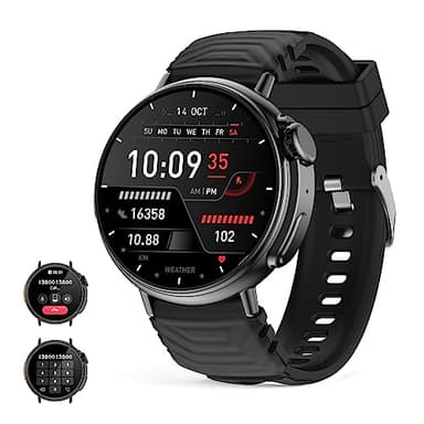 Smartwatch Ultra Uomo Donna con Effettua/Risponde Chiamate , 1.52" rotondo 360*360 Orologio Fitness Tracker IP67 con 123 Modalità Sport, Notifiche WhatsApp, Smart Watch Compatibile con iOS Android