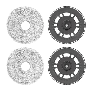 Panni mocio con supporto di ricambio, piastre per Dreame L10s Pro Ultra Heat / L10s Ultra Gen2 / Mova E30 Ultra, per Dreame X40 Ultra / L20 Ultra / X40 Master / L40 Ultra Robot Aspirapolvere Ricambi