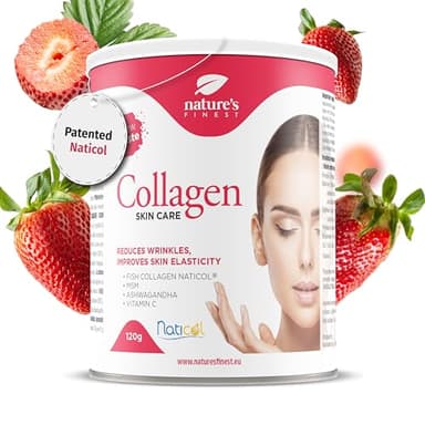 Nature's Finest by Nutrisslim Collagene SkinCare con Naticol(5000mg), MSM, Vitamina C e Ashwagandha - Collagene Marino Puro - Collagene da Bere il Migliore per Capelli, Pelle e Unghie, Polvere