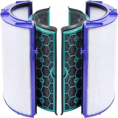KEEPOW Filtro per Dyson Pure Cool HP04 TP04 DP04, filtro per dyson purificatore aria, Filtro Hepa di Ricambio per Dyson Pure Hot Cool, Sistema Filtrante Sigillato due stadi 360°, filtro carbone attivo