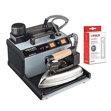 Polti Vaporella 2H Pro Kalstop, Ferro da Stiro a Vapore con Caldaia e Tappo di Sicurezza, Pressione 3 Bar, Potenza 175 W, Grigio e Nero, 20 Fiale di Kalstop Anti Calcare Incluse