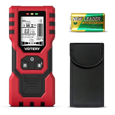 Rilevatore di bulloni multifunzione 5 in 1 con display LCD e allarme acustico per trovare linee elettriche, travi in legno, metalli ferrosi, metalli non ferrosi