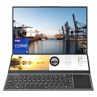 Computer portatile doppio schermo inṭel i9 10885h/ W 10885M (fino a 5,3 GHz) 1920x1280 16 pollici + 14 pollici touch screen computer portatile risoluzione HD computer portatile Windows 11 laptop