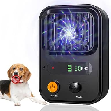Dispositivo Anti abbaio, Dispositivo Antiabbaio Ultrasuoni Ricaricabili, Automatico Anti Abbaio Cani Dispositivo con 3 Modalità, Automatico Anti-Abbaio per Cani per Cani Taglia Piccola Media (Black)