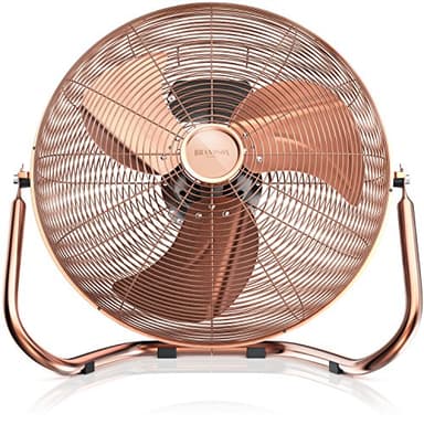 Brandson - Macchina del Vento - L'Originale Super Ventilatore - Largo 53,5cm - 3 - Livelli di Potenza - 160W di Potenza Max - Design Retro - Rame