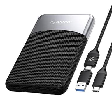 ORICO 1TB SSD esterno con cavo USB C 2 in 1, unità portatile a stato solido USB 3.2 Gen 1 fino a 460MB/s, archiviazione affidabile per smartphone USB-C, PC, tablet, Labtop - M25PRO