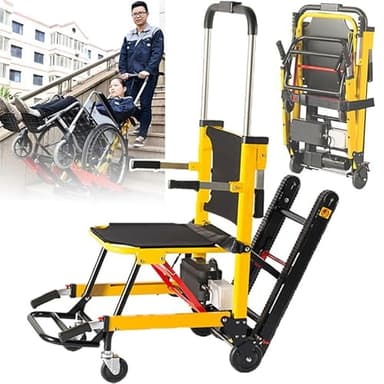 Scalatore Elettrico Cingolato - Capacità Di Carico: 353 Libbre, Sedia a Rotelle Manuale per Salire Le Scale per Anziani Disabili - Ausili per La Deambulazione Regolabili