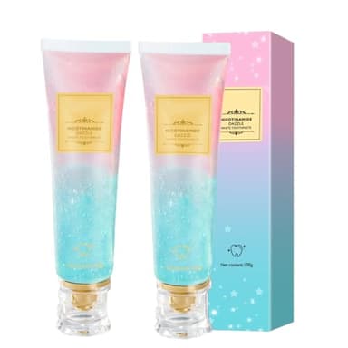 2 Pezzi Niacinamide dentifricio,Dentifricio sbiancante alla niacinamide, dentifricio sbiancante intensivo alla niacinamide 2025, dentifrici per denti bianchi, rimozione delle macchie naturale,B