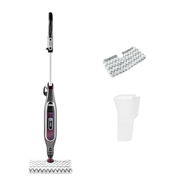 Shark Automatic Klik n' Flip Steam Mop, Scopa a Vapore Intelligente, Cavo 6 m, 2 Panni Lavabili, Serbatoio Capacità di 375 ml, Riscaldamento in 30 Secondi, Bordeaux/Grigio, S6003EU