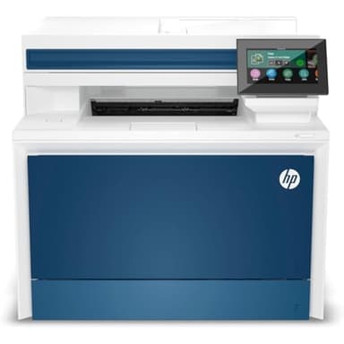 HP Color LaserJet Pro MFP 4302dw 4RA83F, Stampante Multifunzione A4, Stampa Fronte e Retro Automatico, 33 ppm B/N e a Colori, USB, Wi-Fi, Ethernet, Copia, Scansiona, ADF Schermo Touch da 4,3", Blu