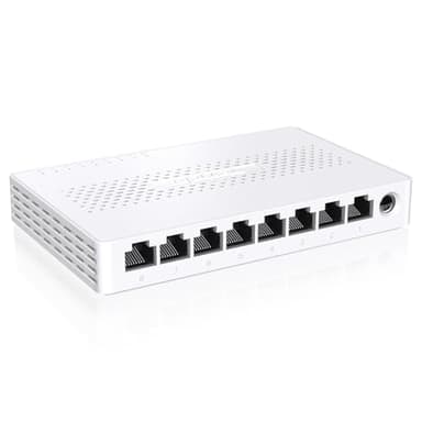Tenda Ethernet Switch 2.5 Gigabit 8 Porte Switch di Rete LAN(Plug & Play, Unmanaged, Funzionamento silenzioso, Scocca in Plastica, Ideale per NAS 2.5G, Server, AP WiFi 6/7, Computer) (SE108)