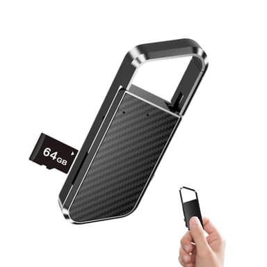 NekSide Mini Registratore Vocale - 64GB, 1600 Ore Archiviazione, DSP3.0 Registrazione HD-Registratore Audio, Supporto OTG, Voice Recorder Per Interviste/Riunioni/Lezioni