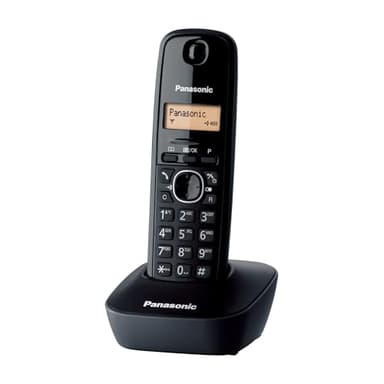 Panasonic KX-TG1611JTH Telefono Cordless Digitale, Unità Base e Ricevitore Singolo, ID Chiamante, Batteria Lunga Durata, Display LCD, Rubrica, Memoria di Riselezione, Sveglia, Grigio Antracite
