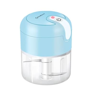 EASYSPEED Frullatore Tritatutto Tritacarne Elettrico Chopper Batteria Ricaricabile USB Type-C Portatile,Adatto Per Cucina A Base Di Carne,Frutta E Verdura,In Cucina,Blu
