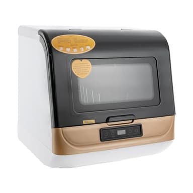 Lavastoviglie portatile, mini lavastoviglie con capacità 4-6 set, lavastoviglie da tavolo compatta senza collegamento acqua, per cucina, camper e campeggio