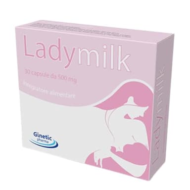 LADYMILK | Integratore ALLATTAMENTO | Migliora Quantita' e Qualita' Latte | 30 cps | a base di GALEGA, CARDIO MARIANO e ANICE | Supporto efficace per Montata Lattea