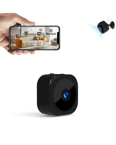 AOBOCAM Mini Telecamera Videocamera Sorveglianza Interno Wifi Bluetooth per Phone1080P Mini Telecamera Senza Fili Microcamera con Visione Notturna Rilevamento di Movimento Con App