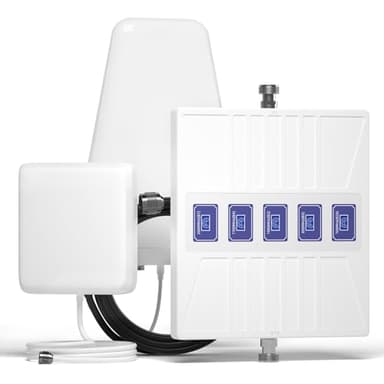 Amplificatore Segnale Cellulare 5G 4G LTE 3G GSM Ripetitore Segnale Cellulare 5 bande 28/8/3/1/7 Migliora le chiamate e la connessione Internet a casa e in ufficio