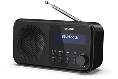 Shap DR-P420(BK) - Radio DAB+/DAB/FM compatta e portatile con streaming audio senza fili Bluetooth e alimentazione tramite USB o batteria, colore, Nero