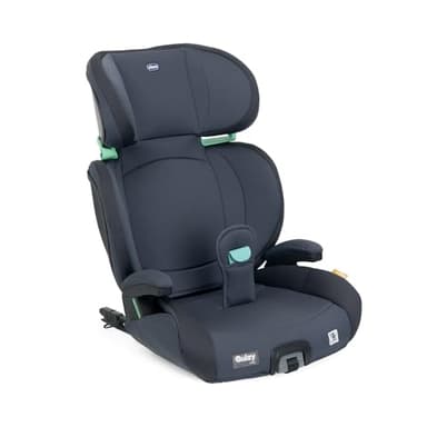 Chicco Quizy i-Size, Seggiolino Auto 3-12 Anni (100-150 cm), Peso 15-36 kg, Con Sistema Isofix, Regolabile in Altezza, con Braccioli Imbottiti e Seduta Confortevole, Gruppo 2/3, Blu
