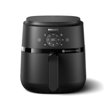 Philips Airfryer Serie 2000 - Friggitrice ad aria da 4,2L, 1500W, Tecnologia RapidAir, Touchscreen digitale, 13 modalità, 9 funzioni preimpostate, Fino al 90% di grassi in meno, Nero (NA229/00)