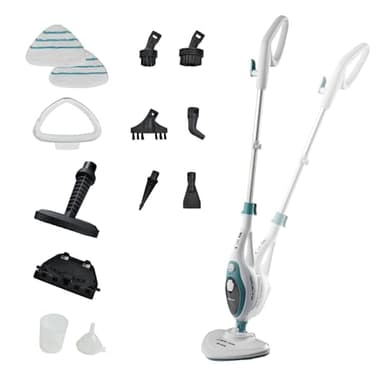 Ariete 4164 Steam mop 10 in 1 - Scopa lavapavimenti a vapore - Uccide 99,9% di germi e batteri - Kit accessori - Autonomia illimitata - 1500 Watt