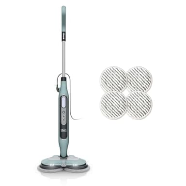 Shark Steam Mop Scopa a Vapore Steam & Scrub Automatica con Steam Blaster e 6 Panni Dirt Grip, 3 Impostazioni Vapore, Rimozione Sporco, Per tutti i Pavimenti Duri, Filo 8m, Verde Salvia, S8201EUCP