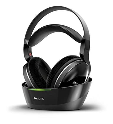 Philips SHD8850/12 Cuffie Auricolari Wireless Hifi (Suono Eccellente, Audio Hi-Res, 30 m di Portata, Stazione Docking, Cuscinetti per le Orecchie in Velluto), Nero