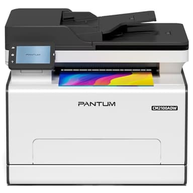 PANTUM Stampante Laser Colori CM2100ADW, Stampante multifunzione a colori per stampa, copia e scansione con ADF, Stampa fronte/retro automatica, WLAN NET USB, 20ppm, per la casa e l'ufficio