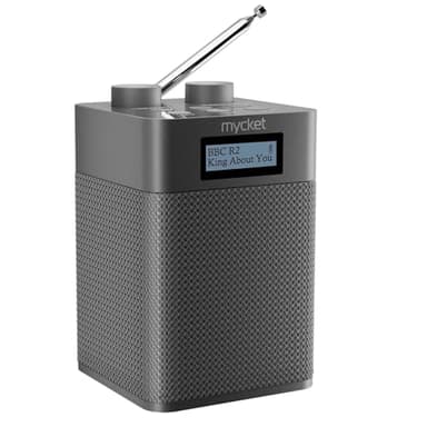Mycket Dab/Dab+ Radio Digitale e FM, Radio Alimentata a Batteria Integrata da 2200 mAh, Ricaricabile Portatile DAB Radios con Bluetooth/U, 80 Stazioni Preimpostate, Ingresso Cuffie, LED Display