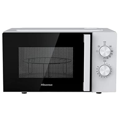 HiSense Forno a microonde H20MOWP1HG con funzione grill e controllo meccanico, capacità 20 l, potenza 700 watt su 5 livelli, colore Bianco