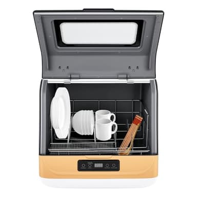 Mini lavapiatti da 35 cm, 800 W, 220 V, con display a LED, temperatura 70 °C, capacità di lavaggio 4 – 6 dimensioni (12 – 20 pezzi) per appartamenti e camper