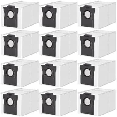 12 pezzi Sacchetti di Ricambio, Compatibile con Dreame X50 X40 X30 L50 L40 Ultra/ L10S Pro Ultra/ L10S Ultra Gen 2/ L10S Plus/ D10 Plus Gen 2/ Mova E30 V50 Ultra P50 Pro Ultra, Capacità di 3.2L