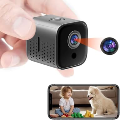 SecuraLen Telecamera Spia, WiFi 1080P HD Micro Telecamera Spia, Corpo Magnetico Mini Telecamera Spia con Visione Notturna & Rilevamento del Movimento Integrato Batteria Integrata