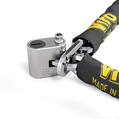 Viro | Eurothor, Catena Moto e Scooter, 150 cm, con Lucchetto, in Acciaio, Finitura Anticorrosione, Asta Anti-strappo e Antitaglio