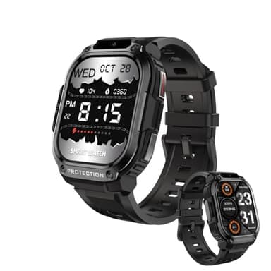 AIEK 4G Smart Watch Phone, 2GB+16GB Android 8.1 GPS Fitness Activity Tracker 2.13 pollici Grande Schermo Uomo Orologio 1000mAh Single Camera WiFi Bluetooth SMS WiFi SIM Slot