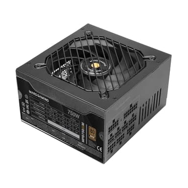 MARS GAMING MPB750SIM, Alimentatore ATX Full Modulare 750W, Garanzia 7 Anni, 80Plus Bronze 230V EU, 90% di Efficienza, Ventola SI Extreme Silence 140mm, Tecnologie AI2-RPM, DC-DC e SMD, Nero