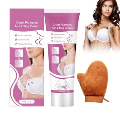 Rostblant Crema per l'ingrandimento del seno, con guanto per una facile applicazione, Crema per il sollevamento e il rassodamento del seno, per l'ingrandimento del